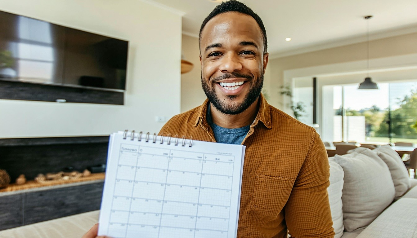 Happy homeowner receiving monthly rental income